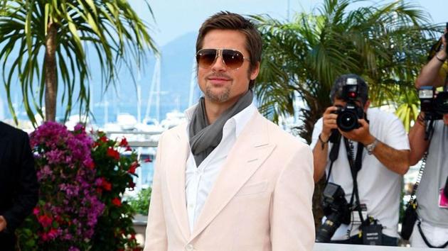Brad Pitt wears a blush coloured suit at the Cannes Film Festival in 2009. (File AFP Photo)