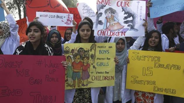 The incidents took place weeks after the nation was rocked by protests after the brutal murder of a minor girl in Kasur district of Punjab (pictured).(HT/File Photo)