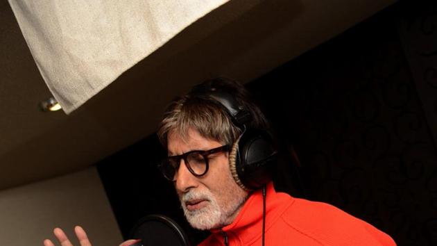 Amitabh Bachchan records new song for 102 Not Out. Amitabh Bachchan records new song for 102 Not Out.