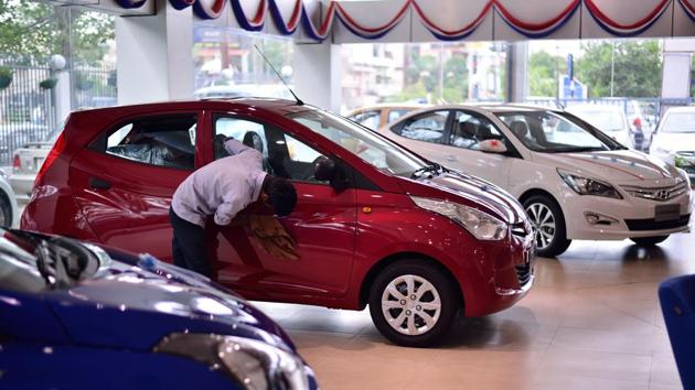 Hyundai, the maker of the Creta SUV, clocked 48,009 units in sales, a 7.27% rise over the year ago, on the back of strong models such as the Verna sedan and Creta.(Pradeep Gaur/Mint)