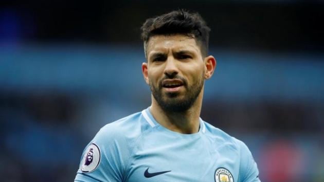 Sergio Aguero has 199 goals for Manchester City in all competitions.(Reuters)