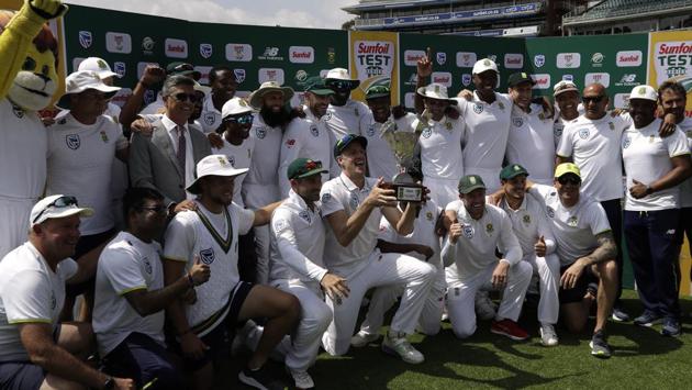 South Africa’s win has helped them close down the gap on top-ranked India in the ICC Test rankings. (AP) 