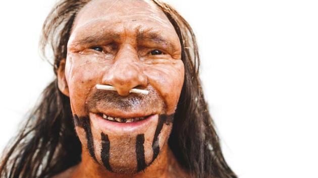 A realistic prehistoric early man neanderthal reproduction in Trento Museum of Natural History.(Shutterstock) A realistic prehistoric early man neanderthal reproduction in Trento Museum of Natural History.(Shutterstock)