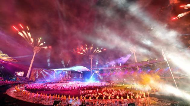 The opening ceremony was a mix of culture and modern techniques. (AFP)