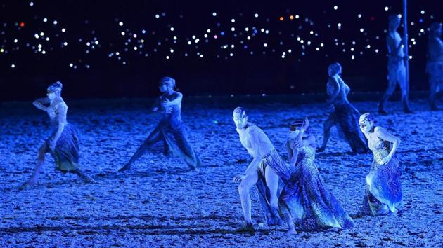 Artists perform at the opening ceremony of 2018 Commonwealth Games. (PTI)