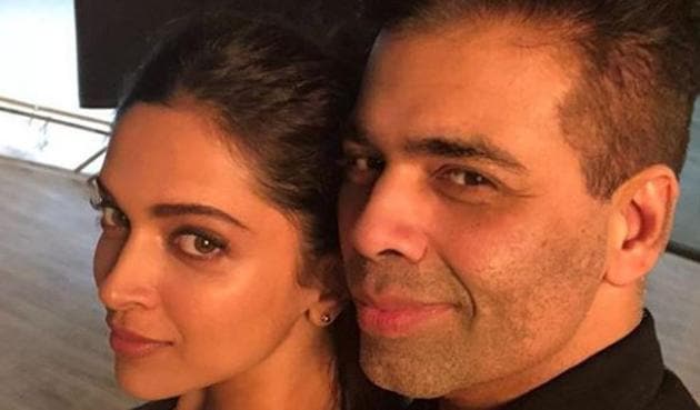 Deepika Padukone and Karan Johar after working together for a Dharma 2.0 production.