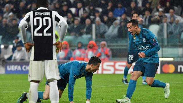 The Portuguese forward immediately ran to the corner of the ground to celebrate. (AFP) The Portuguese forward immediately ran to the corner of the ground to celebrate. (AFP)