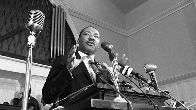 Martin Luther King Jr. speaks in Atlanta in 1960. The civil rights leader who was assassinated fifty years ago today, carried the banner for the causes of social justice — organizing protests, leading marches and making powerful speeches exposing the scourges of segregation, poverty and racism. (AP File) Martin Luther King Jr. speaks in Atlanta in 1960. The civil rights leader who was assassinated fifty years ago today, carried the banner for the causes of social justice — organizing protests, leading marches and making powerful speeches exposing the scourges of segregation, poverty and racism. (AP File)