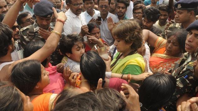 Accompanied by party leaders and supporters, a team of BJP national spokesperson Shahnawaz Hussain, MP Roopa Ganguly (C-right), Om Prakash Mathur and Vishnu Dayal Ram visited violence-hit Asansol and the relief camp on Sunday. (Samir Jana / HT Photo) Accompanied by party leaders and supporters, a team of BJP national spokesperson Shahnawaz Hussain, MP Roopa Ganguly (C-right), Om Prakash Mathur and Vishnu Dayal Ram visited violence-hit Asansol and the relief camp on Sunday. (Samir Jana / HT Photo)