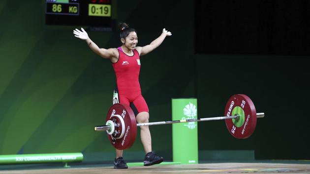 Mirabai Chanu broke three records en route to her gold medal finish. (AP) Mirabai Chanu broke three records en route to her gold medal finish. (AP)