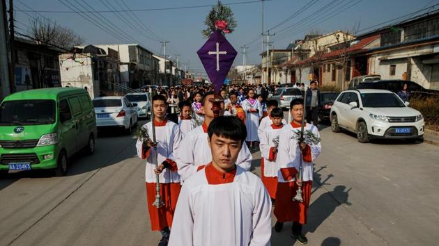 Choosing a church can be complicated in China under the officially atheist Communist Party - especially in Northern Hebei’s Youtong village, where roughly half of the 5,000 residents are Catholic. Within a mile radius, the village hosts a Catholic church sanctioned by Chinese authorities, two large ‘underground’ churches, and numerous smaller unofficial house churches. (Damir Sagolj / REUTERS)