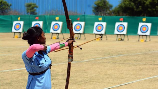 Passion and competition among participants ran high on day one of the Archery Championship 2018. (Shankar Narayan/HT PHOTO) 