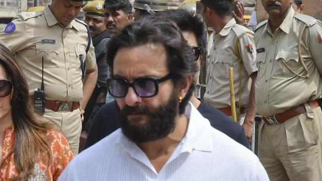 Bollywood actor Saif Ali Khan appears before a court in Jodhpur, Rajasthan. (AP Photo) Bollywood actor Saif Ali Khan appears before a court in Jodhpur, Rajasthan. (AP Photo)