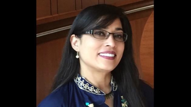 Kamal Kaur, founder and CEO of the US-based DaVinci11, which claims to be the world’s first artificial intelligence (AI) big data marketing cloud company.(HT Photo)