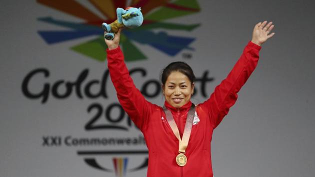 Sanjita Chanu finished first in the women’s 53 kg weightlifting finals at the 2018 Commonwealth Games in Gold Coast on Friday.(AP)