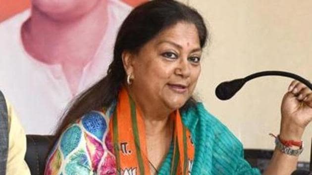 Chief minister Vasundhara Raje(HT File)