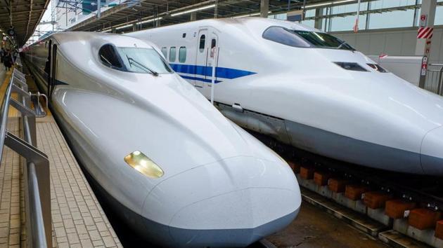 The ambitious bullet train project of the central government is passing through nine villages in Thane district.(REPRESENTATIONAL PHOTO/HT FILE)