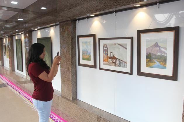 The gallery is adjacent to Singhania School, Pokhran Road number 1(HT/Photo by Praful Gangurde/)