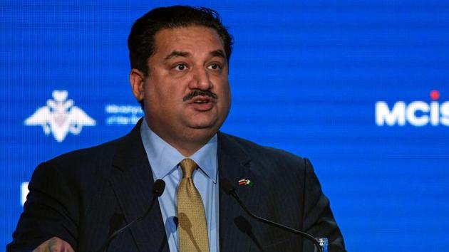 Pakistani defence minister Khurram Dastgir Khan attends the VII Moscow Conference on International Security MCIS-2018 in Moscow on April 4, 2018.(AFP File Photo)