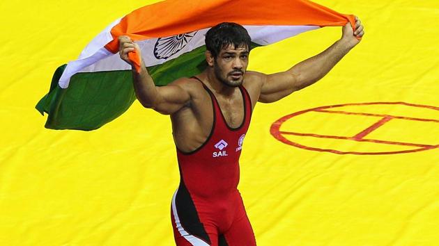 Sushil Kumar is expected to cakewalk to a gold medal at the 2018 Commonwealth Games in Gold Coast but the double Olympic medallist would have found the experience of competing at the World Cup, against the best in the world, a more worthy exercise keeping in mind the future and the Tokyo Olympics in 2020.(Getty Images)