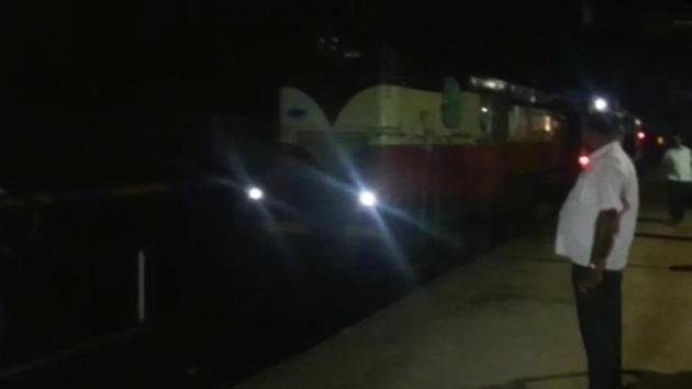 The Ahmedabad-Puri Express, which started sliding back around 9.35 pm from Titlagarh station, was stopped by placing stones on the tracks half an hour later at Kesinga station. (ANI) The Ahmedabad-Puri Express, which started sliding back around 9.35 pm from Titlagarh station, was stopped by placing stones on the tracks half an hour later at Kesinga station. (ANI)