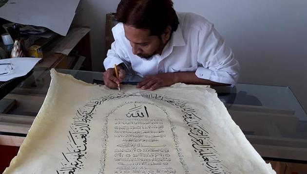 Muqtar Ahmed believes that there is no script as beautiful as Arabic in the world.(Facebook)
