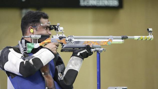 Ravi Kumar of India won a bronze medal in men’s 10m air rifle event. (AP) Ravi Kumar of India won a bronze medal in men’s 10m air rifle event. (AP)