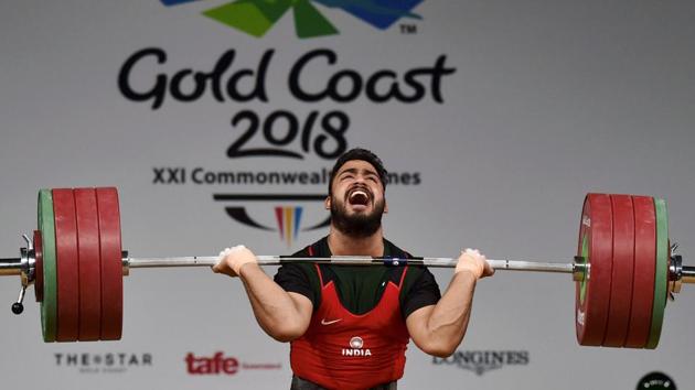 Vikas Thakur of India clinched the bronze medal in men’s 94kg weightlifting. (PTI) Vikas Thakur of India clinched the bronze medal in men’s 94kg weightlifting. (PTI)