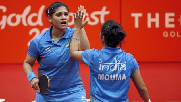 India won another medal in women’s table tennis final, beating Singapore 3-1. (REUTERS) India won another medal in women’s table tennis final, beating Singapore 3-1. (REUTERS)
