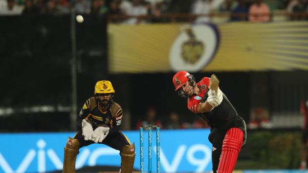 AB de Villiers got going with three sixes in four balls as RCB eyed a big total. (BCCI) 
