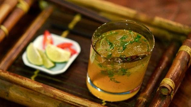 Ne bar's signature “pho cocktail” in Hanoi, which is inspired by Vietnam’s national dish of beef noodles in fish sauce broth.(AFP) Ne bar's signature “pho cocktail” in Hanoi, which is inspired by Vietnam’s national dish of beef noodles in fish sauce broth.(AFP)