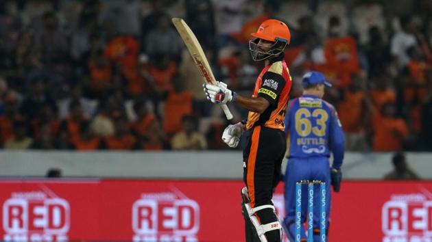 Shikhar Dhawan notched up his 29th IPL fifty as Rajasthan Royals were deflated by the onslaught.  (BCCI) 