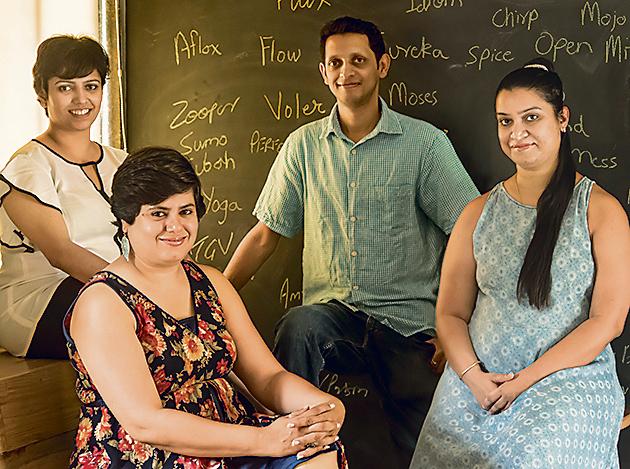 Therefore Design partners(from left) Gauri Barve Kale, Dhun Patel, Nitin Virkar and Vrishali Kakre.(HT PHOTO)