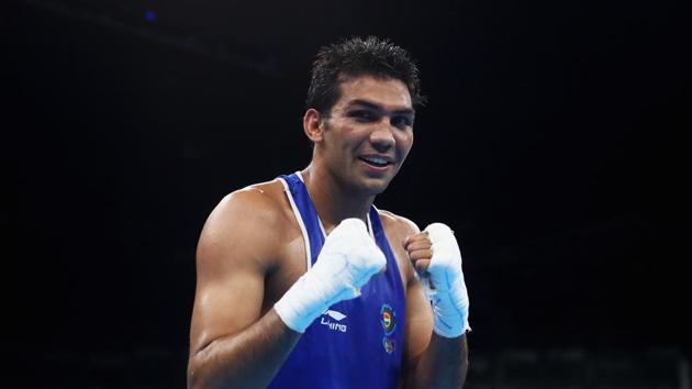Manoj Kumar has entered the semi-finals of 69kg category at the 2018 Commonwealth Games.(Getty Images)