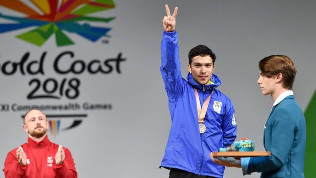 Deepak Lather became the youngest male weightlifter to win a Commonwealth Games medal when he won India’s fourth medal on Friday, finishing third in the men’s 69 kg weightlifting event final. (Manvender Vashist / PTI) Deepak Lather became the youngest male weightlifter to win a Commonwealth Games medal when he won India’s fourth medal on Friday, finishing third in the men’s 69 kg weightlifting event final. (Manvender Vashist / PTI)