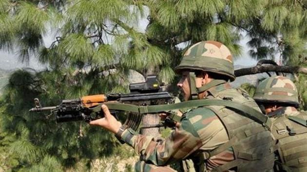 Indian army soldiers take positions near the Line of Control in Nowshera sector of Rajouri near Jammu.(PTI File Photo) Indian army soldiers take positions near the Line of Control in Nowshera sector of Rajouri near Jammu.(PTI File Photo)