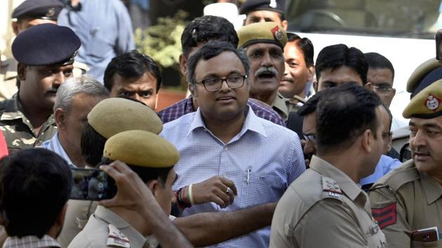 The Delhi high Court on Tuesday issued notice to the chartered accountant of Congress leader P Chidambaram’s son Karti Chidambaram on an Enforcement Directorate plea seeking cancellation of his bail in the INX media money laundering case. (Sushil Kumar / HT File) The Delhi high Court on Tuesday issued notice to the chartered accountant of Congress leader P Chidambaram’s son Karti Chidambaram on an Enforcement Directorate plea seeking cancellation of his bail in the INX media money laundering case. (Sushil Kumar / HT File)