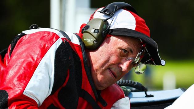 Canada's Robert Pitcairn competes in the Queen's prize pairs shooting final during the 2018 Gold Coast Commonwealth Games at the Belmont Shooting Complex in Brisbane on April 10. (AFP photo) Canada's Robert Pitcairn competes in the Queen's prize pairs shooting final during the 2018 Gold Coast Commonwealth Games at the Belmont Shooting Complex in Brisbane on April 10. (AFP photo)