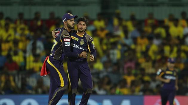 Kuldeep Yadav got the wicket of Ambati Rayudu as KKR built the pressure. (BCCI) 