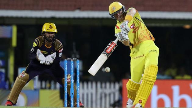 Sam Billings in action during match five of the Indian Premier League 2018 (IPL 2018) between Chennai Super Kings and Kolkata Knight Riders at the M. A. Chidambaram Stadium in Chennai. Get live cricket score of Chennai Super Kings vs Kolkata Knight Riders, IPL 2018 match here.(BCCI)