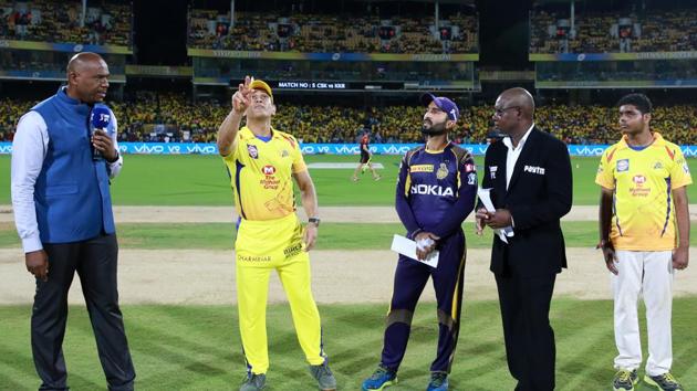 MS Dhoni won the toss and chose to bowl in Chennai Super Kings’ first game in Chepauk since May 2015. (BCCI) 