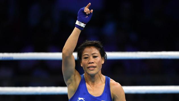 Indian boxing star MC Mary Kom advanced to the Commonwealth Games final with a comprehensive triumph over Sri Lanka’s Anusha Dilrukshi Koddithuwak on Wednesday. Meanwhile India added three more medals to its tally through shooting and beat England in the men’s hockey Pool B showdown. (Ye Aung Thu / AFP) Indian boxing star MC Mary Kom advanced to the Commonwealth Games final with a comprehensive triumph over Sri Lanka’s Anusha Dilrukshi Koddithuwak on Wednesday. Meanwhile India added three more medals to its tally through shooting and beat England in the men’s hockey Pool B showdown. (Ye Aung Thu / AFP)