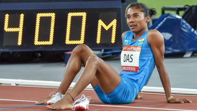 In the women’s 400m final at the 2018 Commonwealth Games, Hima Das ran yet another personal best of 51.32 seconds but that was enough for a sixth place finish. (PTI) In the women’s 400m final at the 2018 Commonwealth Games, Hima Das ran yet another personal best of 51.32 seconds but that was enough for a sixth place finish. (PTI)