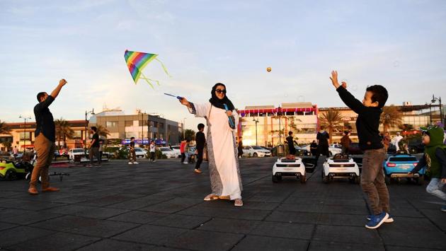 “They told me, ‘What will you do with it in Jeddah, hang it on the wall?’” she laughed, referring to her hometown on the Red Sea coast. Fast forward three years and Amirah is riding regularly on the seaside corniche, alone or with her husband and children. (Reem Baeshen / REUTERS) “They told me, ‘What will you do with it in Jeddah, hang it on the wall?’” she laughed, referring to her hometown on the Red Sea coast. Fast forward three years and Amirah is riding regularly on the seaside corniche, alone or with her husband and children. (Reem Baeshen / REUTERS)