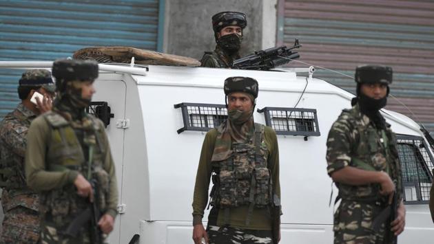 Two civilians and an Army jawan were killed and two security personnel injured, during an encounter with militants in south Kashmir’s Kulgam district, on Wednesday. (Tauseef Mustafa / AFP File) Two civilians and an Army jawan were killed and two security personnel injured, during an encounter with militants in south Kashmir’s Kulgam district, on Wednesday. (Tauseef Mustafa / AFP File)