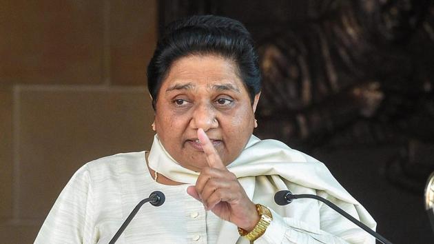 BSP supremo Mayawati addresses a press conference at her residence in Lucknow.(PTI FILE)