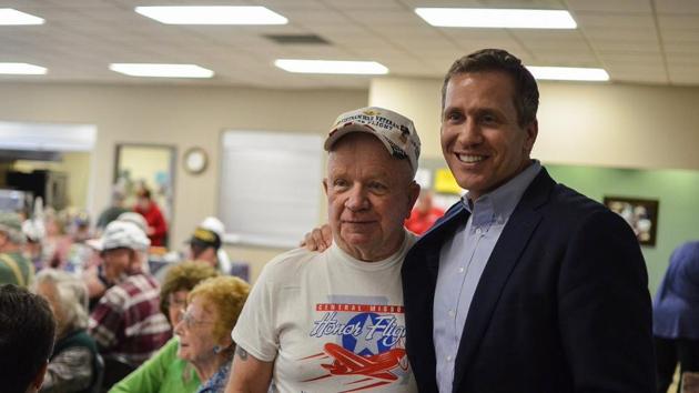 Republican Governor Eric Greitens (right) has been criminally charged with invasion of privacy and scheduled to stand trial in May. (Twitter) Republican Governor Eric Greitens (right) has been criminally charged with invasion of privacy and scheduled to stand trial in May. (Twitter)
