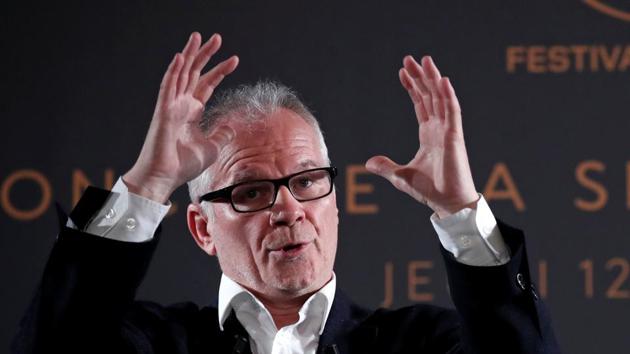 Cannes Film festival general delegate Thierry Fremaux attends a news conference, to announce the official selection for the 71st Cannes Film Festival, in Paris, France.(REUTERS)