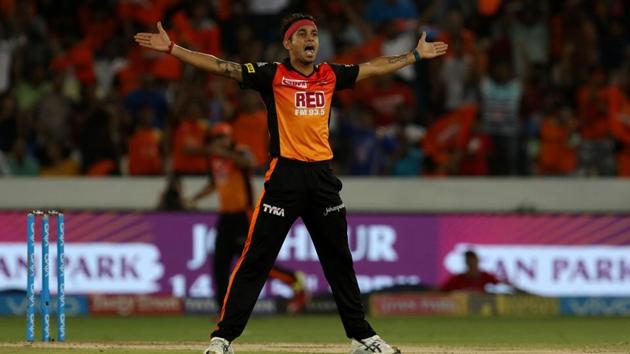 Siddharth Kaul of the Sunrisers Hyderabad took two early wickets to rattle Mumbai Indians. (IPL) 