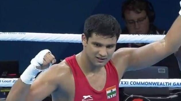 Naman Tanwar lost 0-4 to Jason Whateley at the 2018 Commonwealth Games.(Twitter (@BFI_OFFICIAL)) Naman Tanwar lost 0-4 to Jason Whateley at the 2018 Commonwealth Games.(Twitter (@BFI_OFFICIAL))